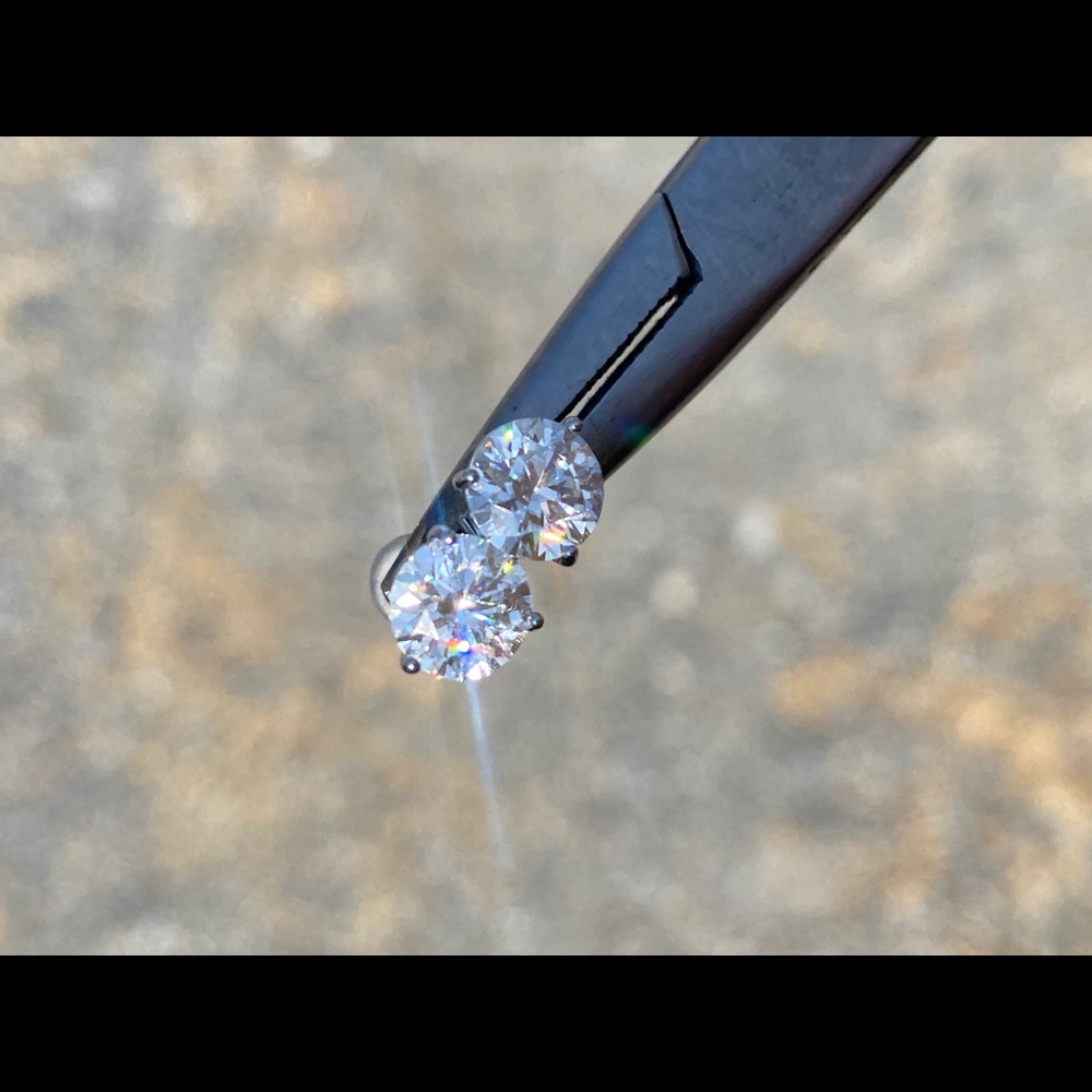2ct Moissanite Diamond Studs